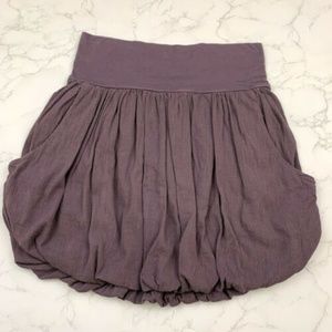 Free People Dusty Purple Gauze Bubble Skirt Pocket